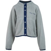 Women's utah state sherpa gray button jacket